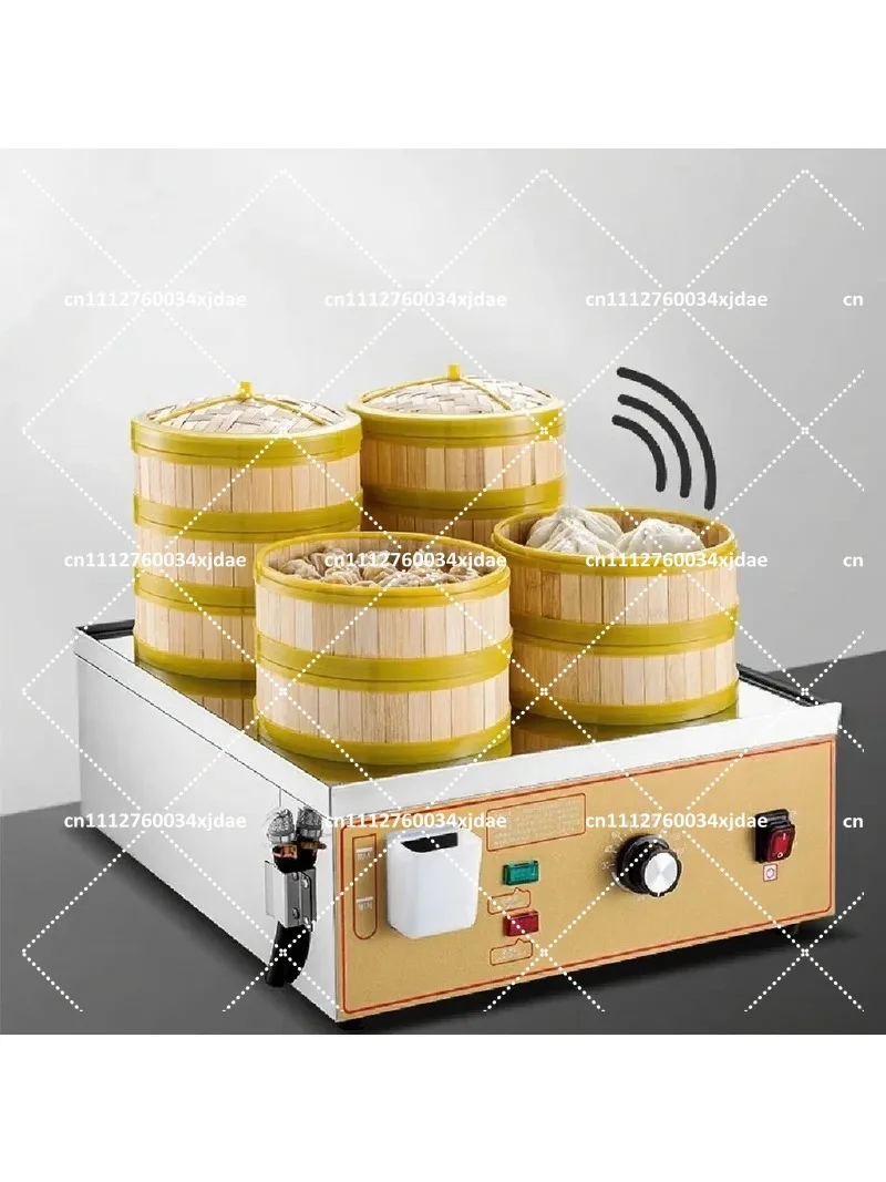Commercial Electric Steam Cabinet 42L for Buns Dumplings Baozi, 3 Trays Fast Heating Auto Timer