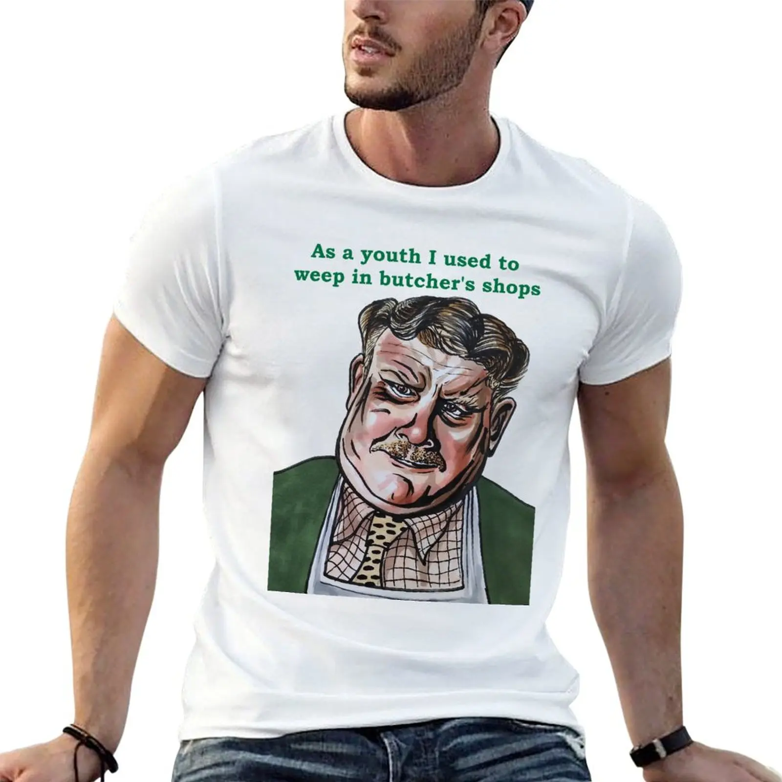 Camiseta con ilustración/caricatura de Uncle Monty (Montague Withnail), camisetas para hombre, camiseta suave de algodón