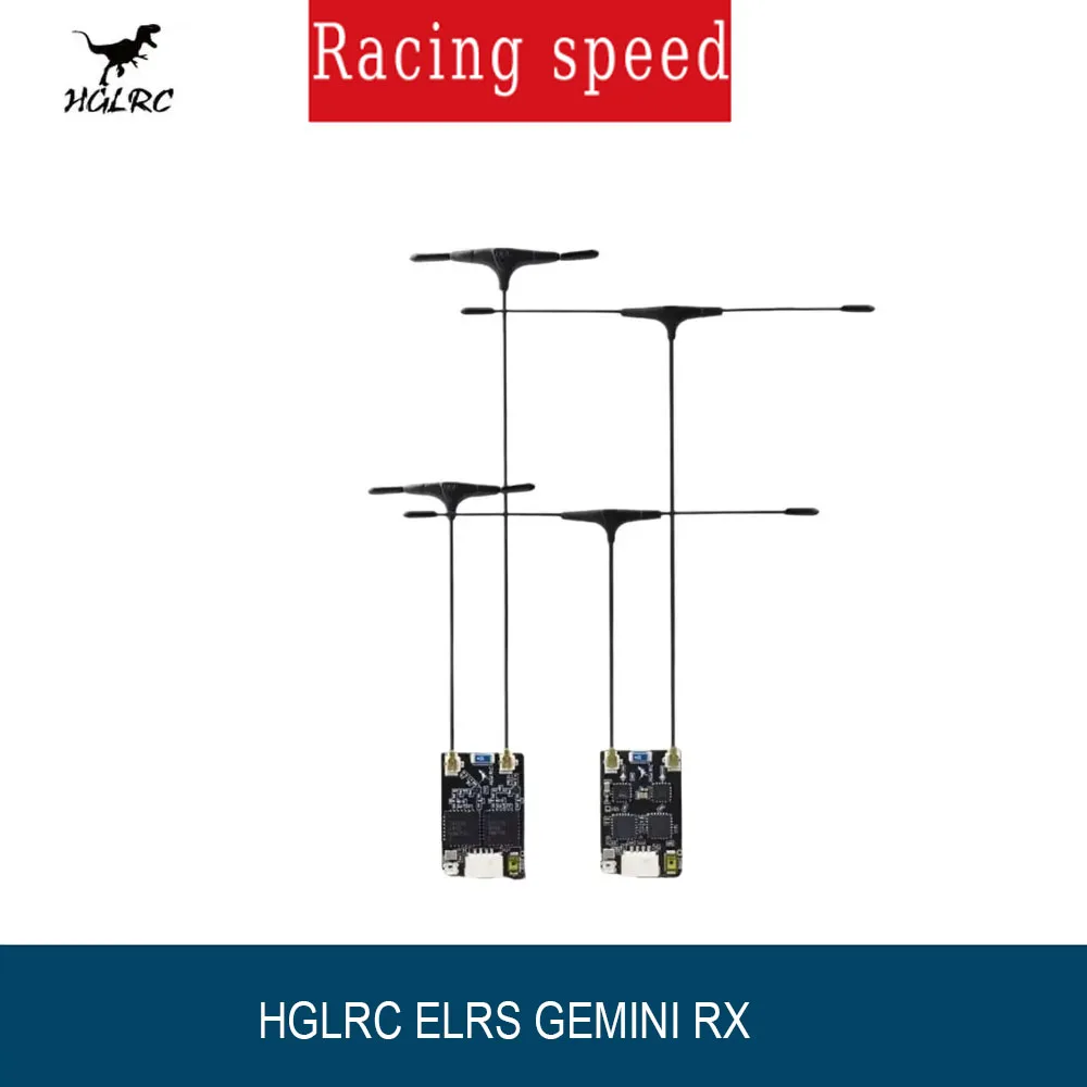 

HGLRC 2025 Новый двухдиапазонный приемник ELRS GEMINI RX 2,4G/915 МГц - FPV-приемник для радиоуправляемого самолета и FPV-дрона дальнего действия