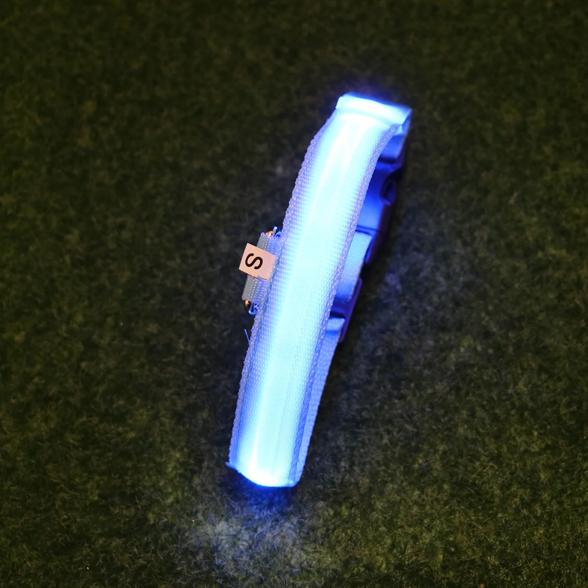 

Adjustable Led Light Pet Collar Luminous Dog Collar Night Glow For Cats Blue S Size Durable Comfortable Outdoor Nightwalking