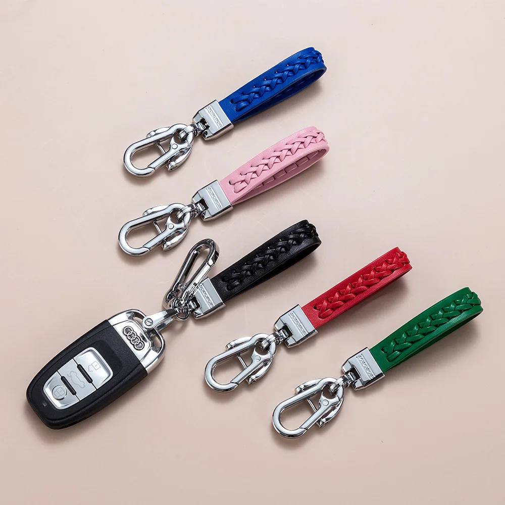 Unisex Woven Wrist Lanyard Key Chain for Men and Women Car Fob Key Chain with 360 Deree Rotatable Snap Swivel Anti-Lost D-Ring