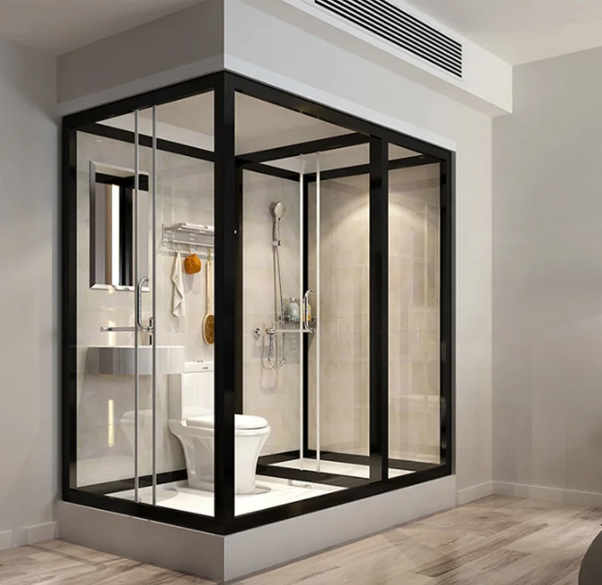 

Prefabricated Bathroom Units Integrated Shower Room Complete Bathrooms All-in-one Modular Bathroom With Toilet and Basin