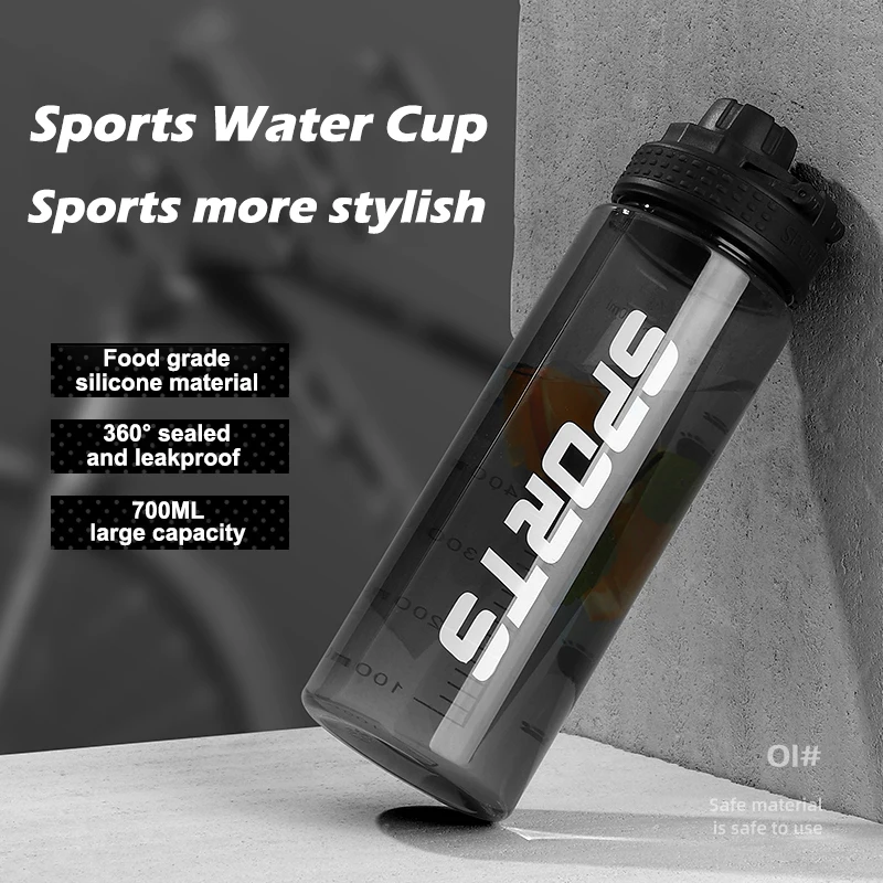 750ml Sports Water Bottle Outdoor Fitness Water Cup Camping Mountaineering Portable Fitness Jug