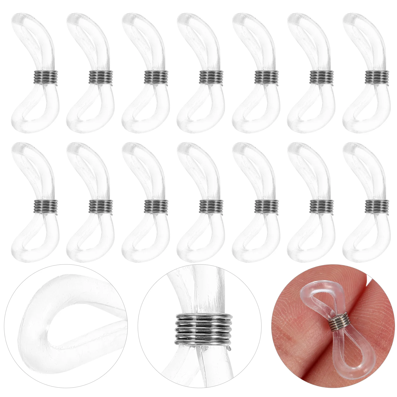 25 Buah Tali Kacamata LED Rantai Gantungan Kumparan Kacamata Tempat Ujung Matahari Aksesori Kabel Kacamata Hitam Pria