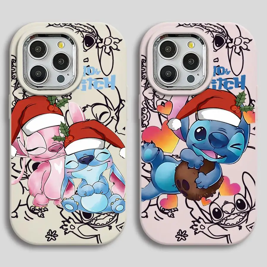 Disney Stitch Christmas Phone Case for Xiaomi Redmi Note 11 Pro 5G 12 13 11 Pro Plus 10 9 Pro 9S 13 5G 10 Lite Capa Coque Cover