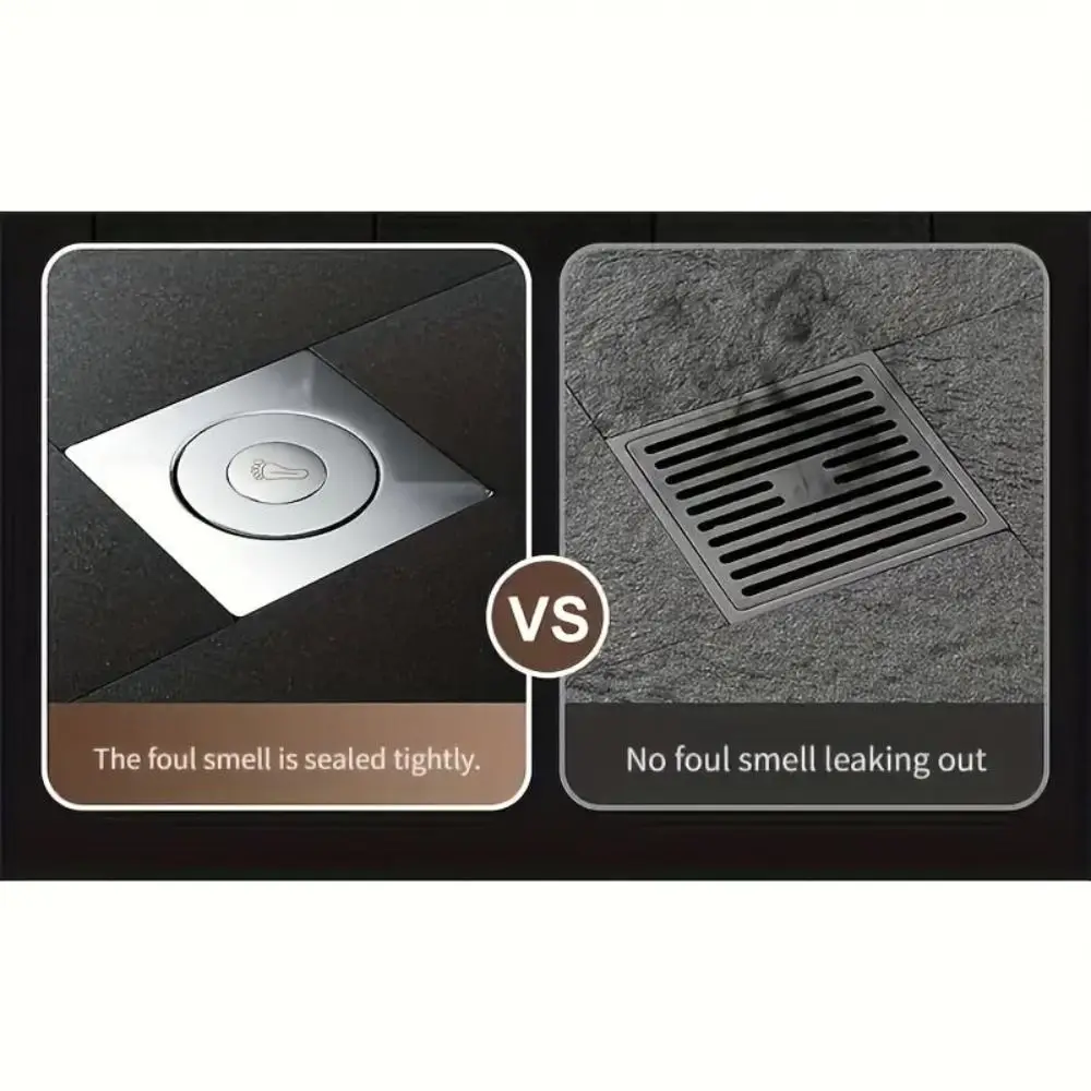 استنزاف أرضية الحمام العالمي من الفولاذ المقاوم للصدأ كذاب الأساسية تعمل بالقدم استنزاف مزيل الروائح الكريهة الصرف الصحافة نوع استنزاف