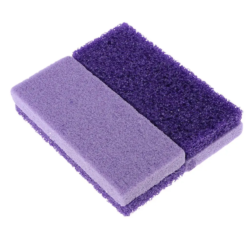 مزيل مسامير القدم من الجلد الصلب الميت، حجر بركاني للعناية بالقدم، قطعتان