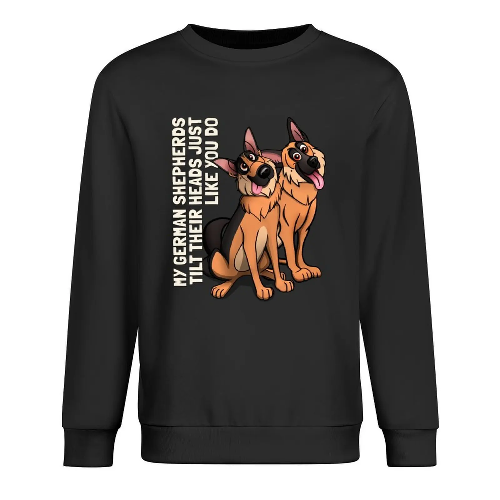 Mis pastores alemanes inclina sus cabezas solo como quieras hacer Jersey ropa de hombre ropa coreana ropa para hombres sudadera de invierno para hombre