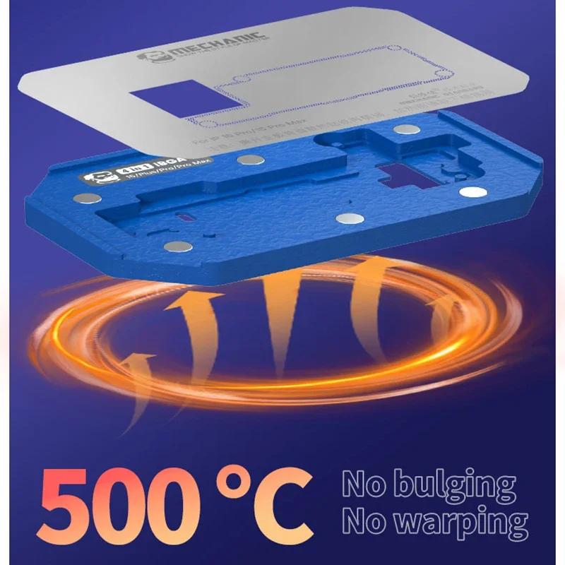 กลไกปลูกดีบุกชั้นกลาง ibga 15 4IN1ติดตั้งใหม่ตำแหน่งอัตโนมัติสำหรับ IP15/15 plus/ 15 Pro/15 PM