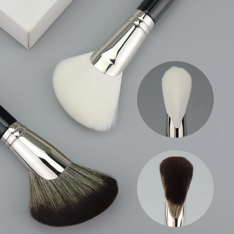 S72 Contour Brush Fan Shaped Face Cheek Overall Setting Brush Synthetic Hair Oblique Head Sculpting Makeup Brushes Beauty Tools