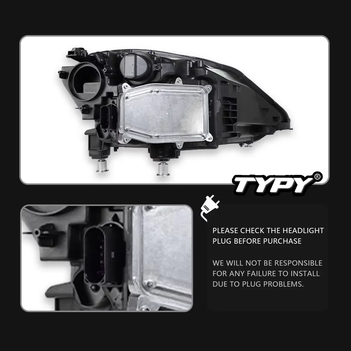 

TYPY Car Headlight For Porsche Cayenne 2024-2025 Upgraded 2024 Turbo New DRL Dynamic Turn Signal LED Headlight Auto Accessories