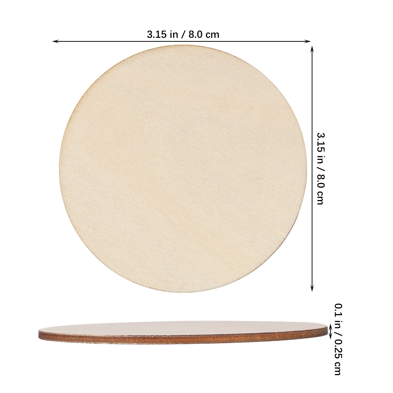 20 Pcs Handmade Materials Wood Coasters Natural Round Slices Wooden Ornaments Discs For Crafts Rounds Centerpieces