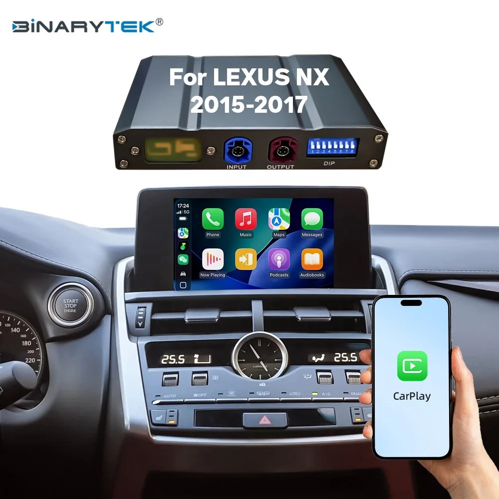 NewFor Lexus NX 2015-2017 Linux Interface Box Wireless CarPlay Android Auto CarPlay Module Decoder Car Radio Binarytek