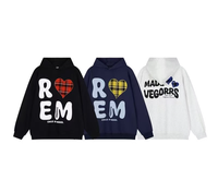 Fashion Korean style love print hoodie men and women streetwear hip hop retro casual Harajuku jumper trend oversized sweatshirt
