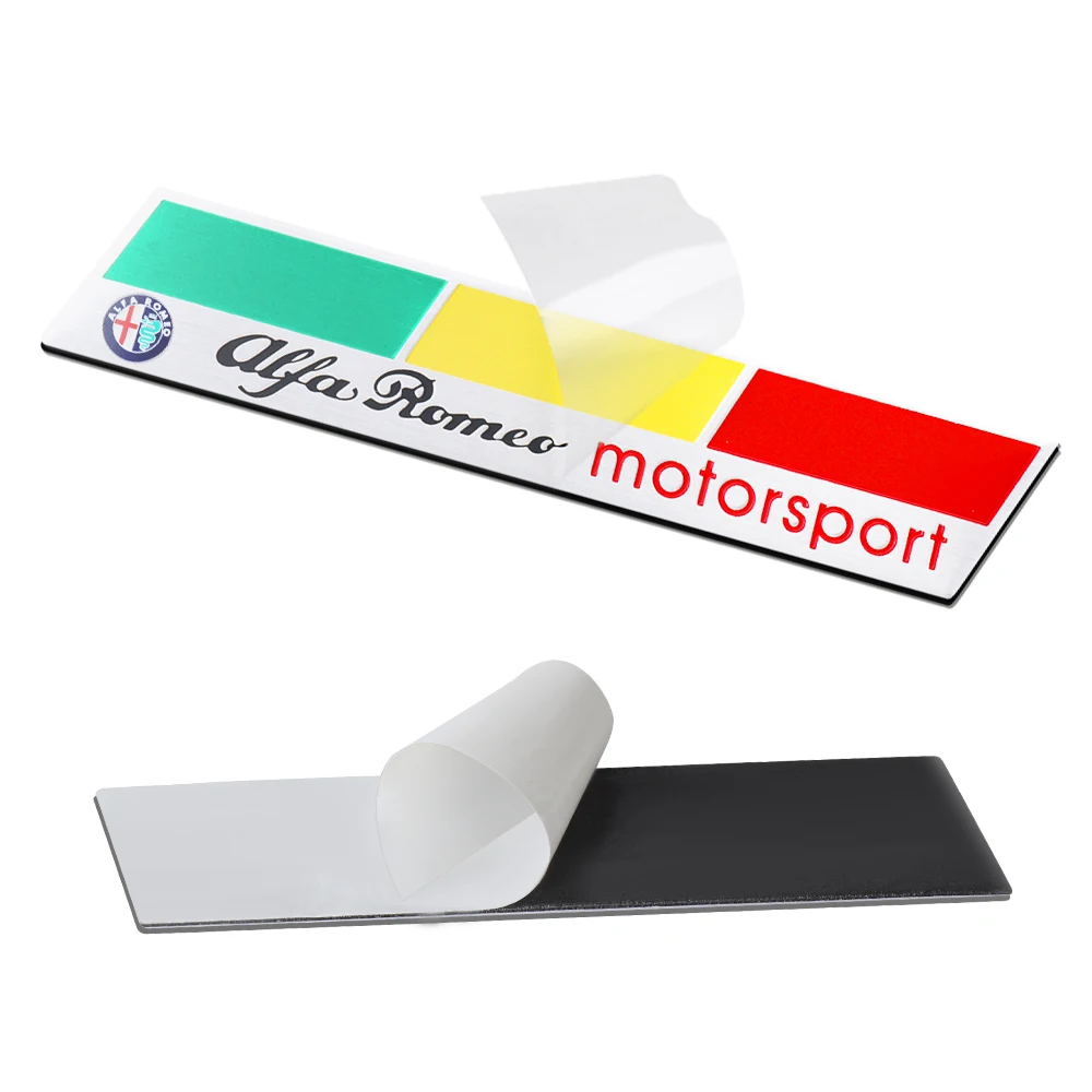 ثلاثية الأبعاد سبائك الألومنيوم ملصقات جسم السيارة الجذع الديكور ملصق مائي السيارات شارة شعار تصفيف السيارة ل ألفا روميو تونال جوليتا ميتو #2