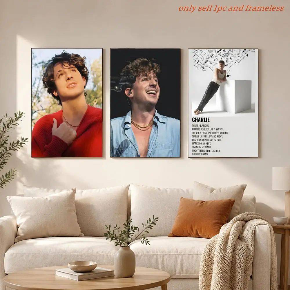 Music album C-Charlie Puth Poster HD Anime Hot Theme Singer/OST/Movie-Waterproof Self-Stick Home Decor