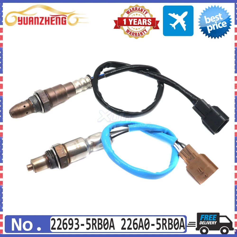 Set of 2 Upstream+Downstream O2 Oxygen Sensor 22693-5RB0A 226A0-5RB0A For 2018-2021 Nissan Kicks 1.6L