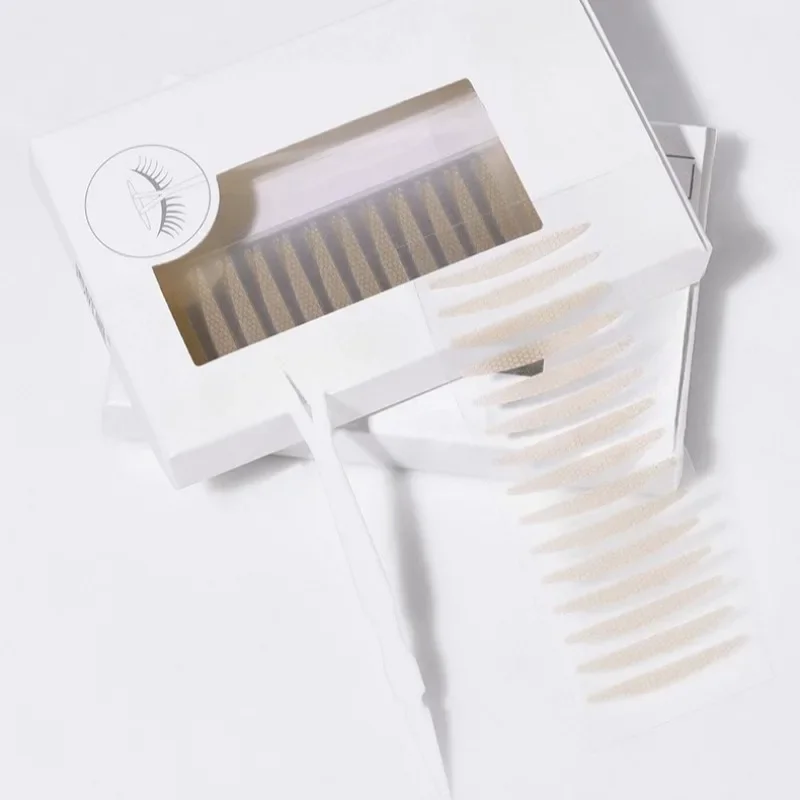 90/100/120枚入り ダブルまぶたテープ 粘着テープ 目立たないまぶたテープ 透明 ベージュ ストライプ 自己粘着 ナチュラル ストラップ