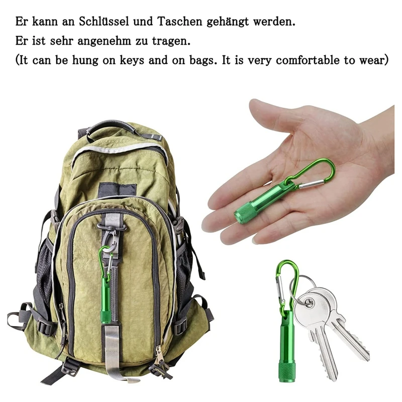 14 pçs mini tocha chaveiro led chave pingente tocha de alumínio pequena lâmpada mão tocha crianças para acampamento ao ar livre ciclismo