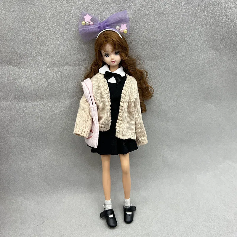 シンプルなカジュアル無地ニットセータージャケット 1/6 FR バビスーパーモデル人形ドレスアップ 30 センチメートル人形ファッション服アクセサリー