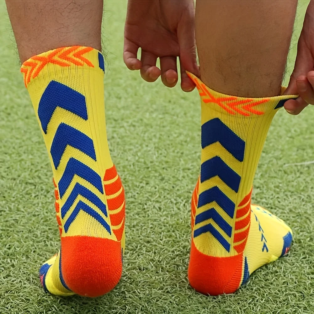 3 أزواج من جوارب الجري الرياضية، جوارب كرة السلة المضغوطة السميكة القابلة للتنفس، تمتص العرق، جوارب ركوب الدراجات الاحترافية #5