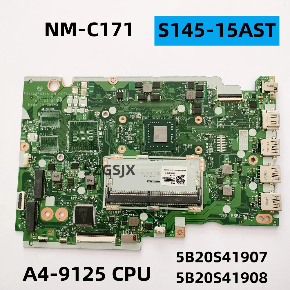 FOR  Lenovo IdeaPad S145-15AST Laptop Motherboard NM-C171 With A4-9125 CPU UMA FUR 5B20S41907 5B20S41908 Test 100%