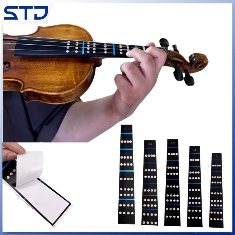 3pcs violin Beginners Fretboard for 4/4 3/4 1/2 1/4 1/8 Violin Fingerboard Marker Sticker violin Indicator Position violin parts