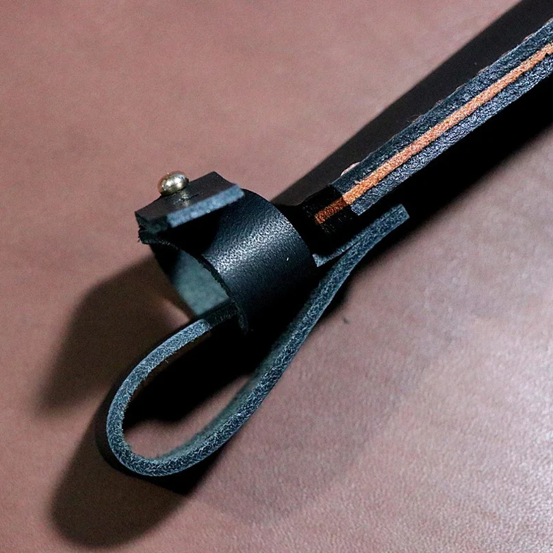 12 Sizes Genuine Cow Leather Material Inner Width 26MM Outdoor Straight Knife Scabbard Sheath Fixed Blade Protect Holder Pants image 3