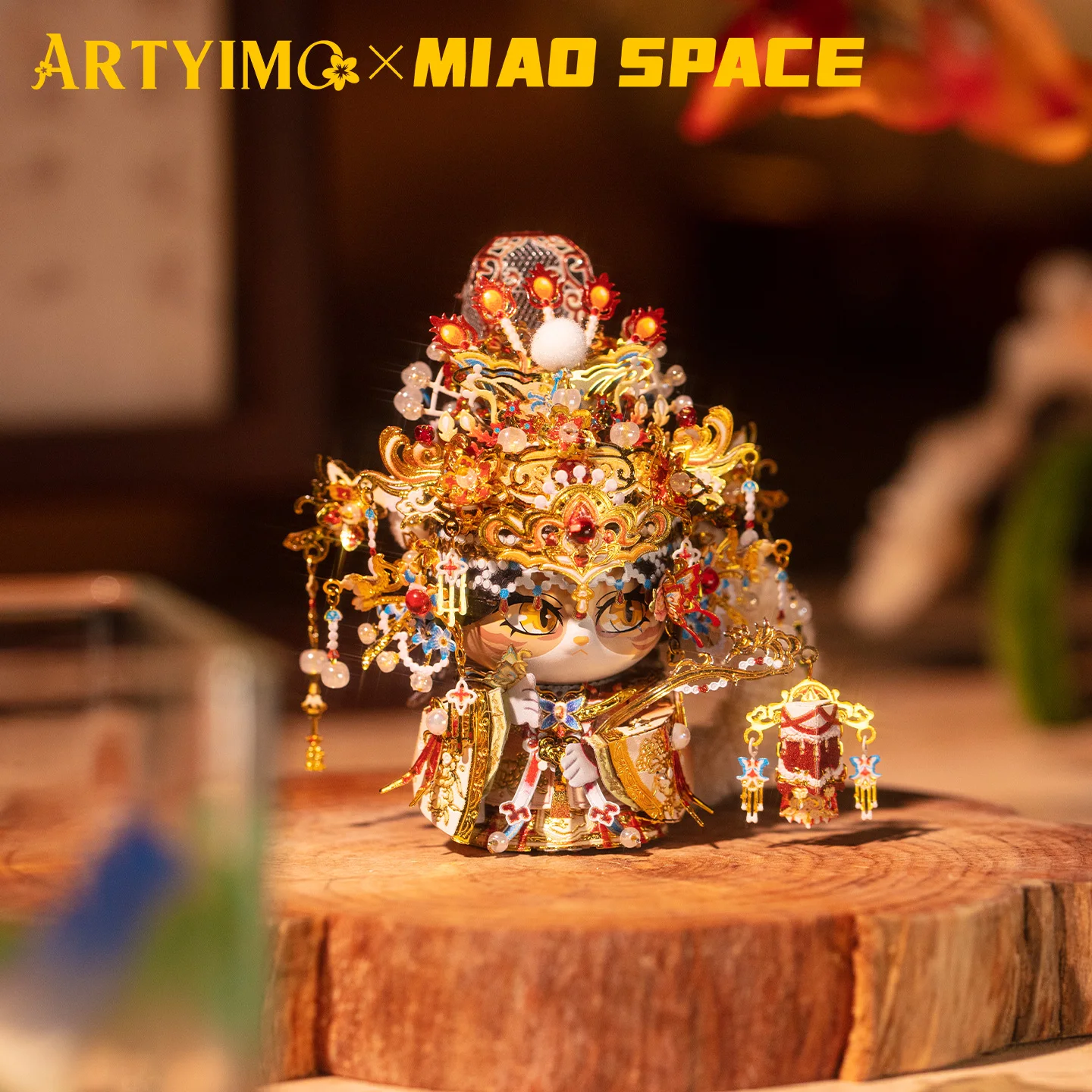 MU Princess Ming Ruyi Cat 3D Metal Puzzle DIY Craft, Brain Teaser, Office Desk Decor, Birthday Christmas Halloween Multicolor