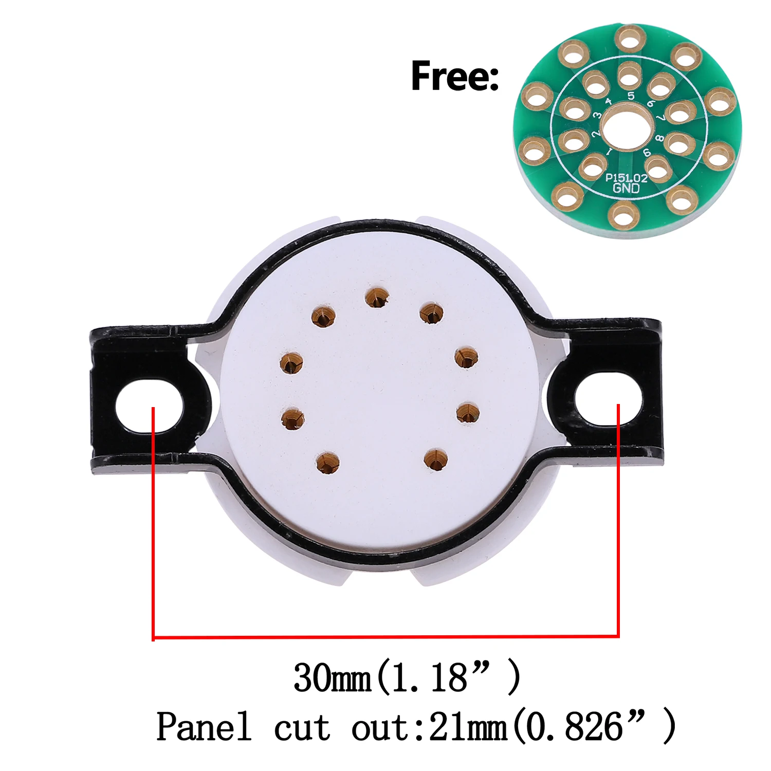 CMC-enchufe de tubo de 9 pines, PTFE/baquelita chapado en oro para 12AU7 ECC82 E88CC 6922 EL84 12AX7 ECC83, amplificador de tubo de Audio HIFI