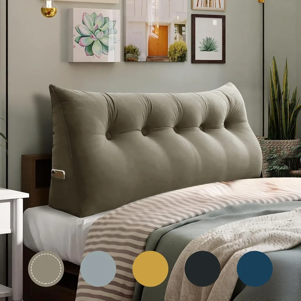 

Wedge Queen Triangular Headboard Bed Pillow for Bolster for Bed Day