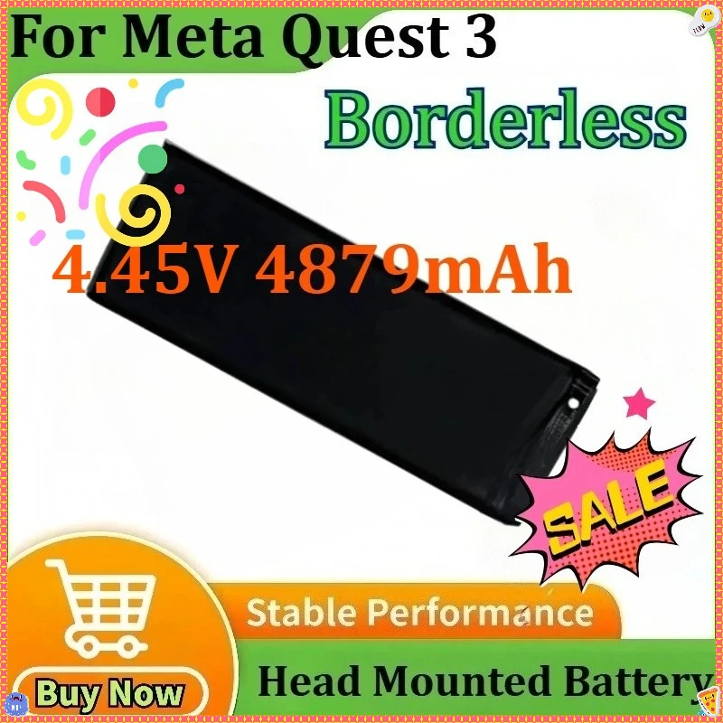 

4.45V 4879mAh for Meta Quest 3 VR Headset Li-ion No Border Head Mounted Newly upgraded Batteries Replacement Part Accessories