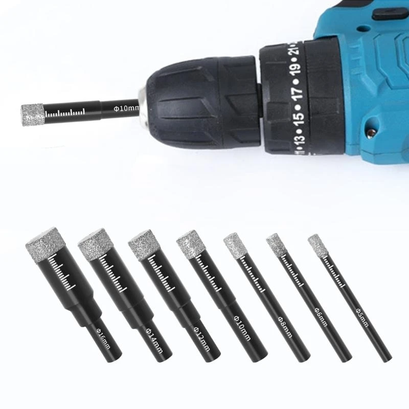 Diamonds Brazed Dry Drilling Bit Versatility Use for Precise Craft DIY Projects