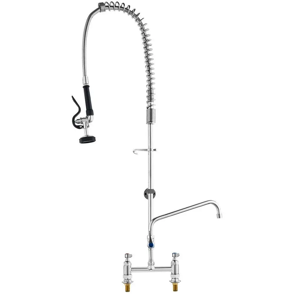 Commercial Faucet with Pre-Rinse Sprayer, 44