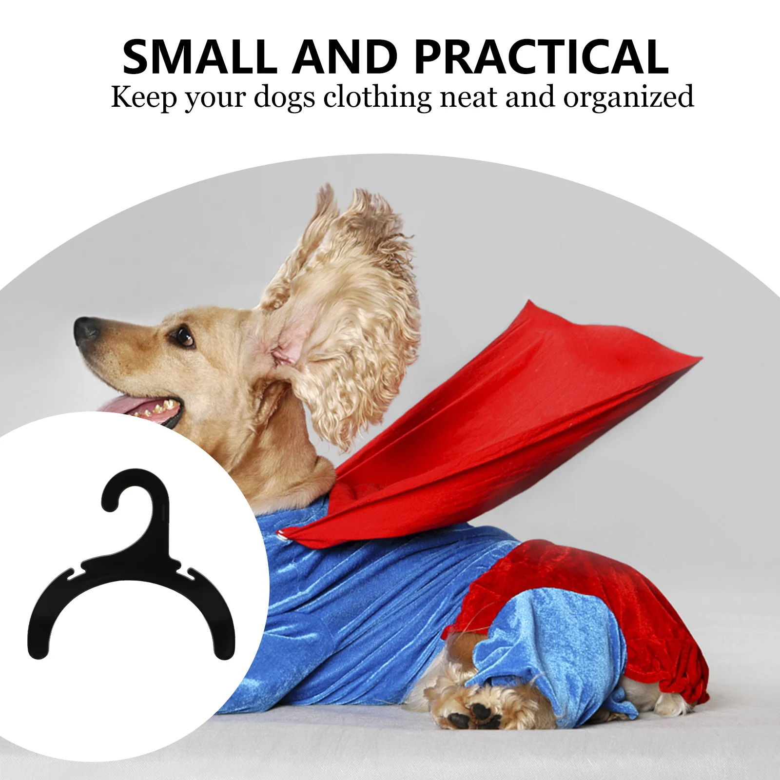 

24Pcs Pet Clothes Rack Practical Portable Dog Apparel Organizer Hanger Rack for Pet Supplies Black Dog Clothes Hanger