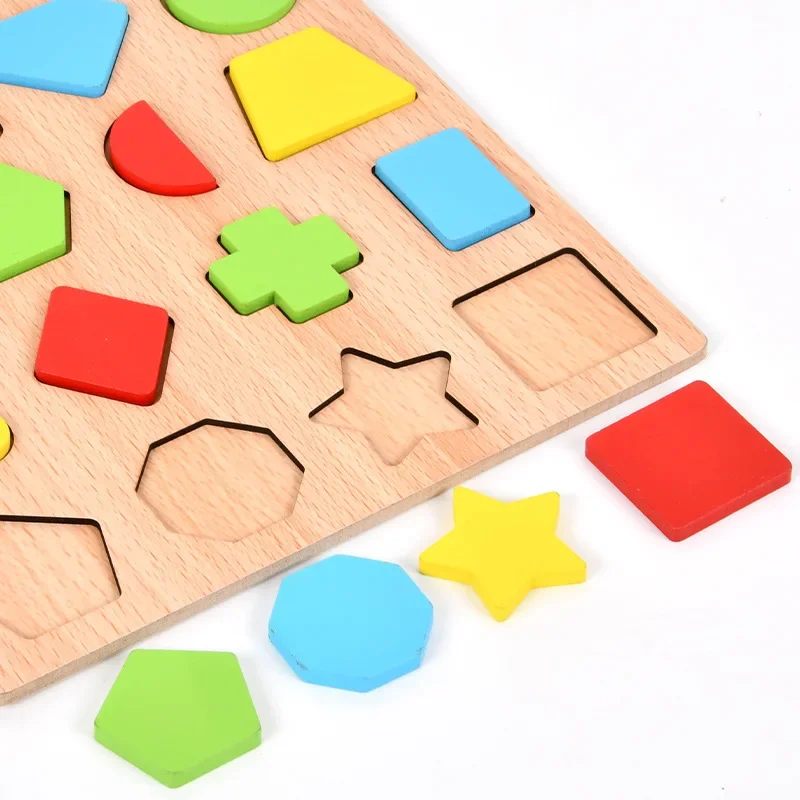 Puzzles en bois avec chiffres de l'alphabet colorés pour enfants, jouet Montessori, jouets pour bébés précoces, jeu d'association intelligent, cadeau pour enfant