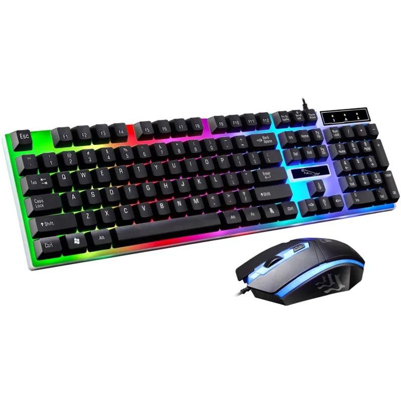 

Russian Keyboard RGB Keyboard Laptop Accessories PC Gamming Computer Accessories 104 Keys for Gamer for Laptop Notebook Wired