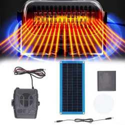 Solar Panel Cat House Heater 30W Solar Car Electric Deicing Heater Solar Power Kit For Drying And Heating Windshield Defogger