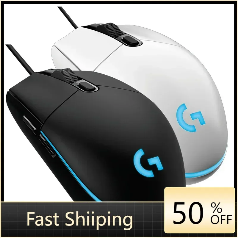 Logitech G102 G304 Wired Gaming Mouse Gamer with USB, RGB, Side Button for Gamers, PC Laptops and Computers