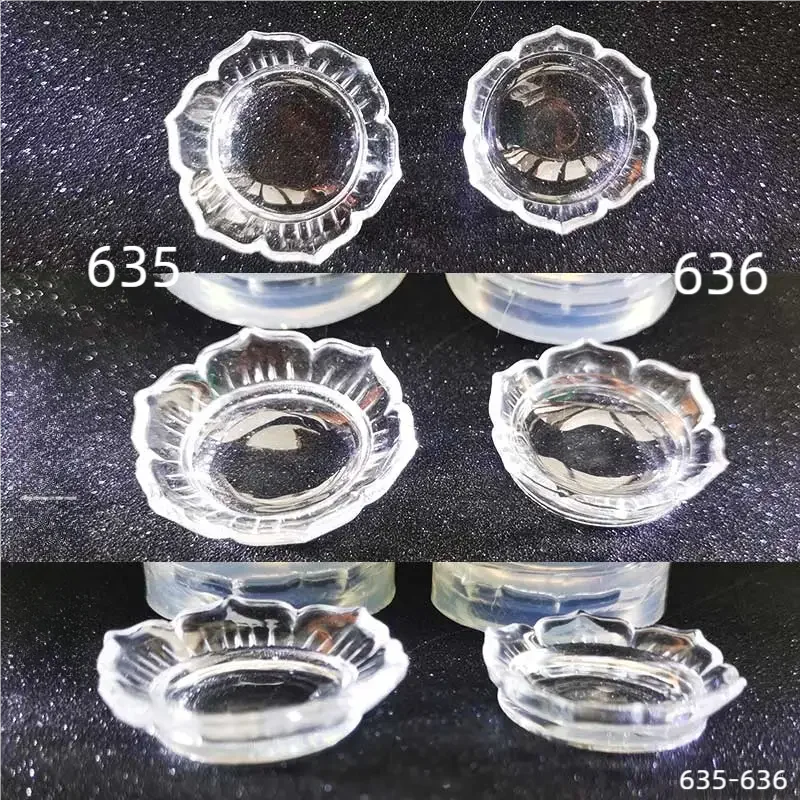 DIY Handcraft Mini Lotus shaped plate Epoxy Resin Mold Food Play Miniature Pinching Mould Epoxy Resin Mold UV Resin Moldse - Image 3