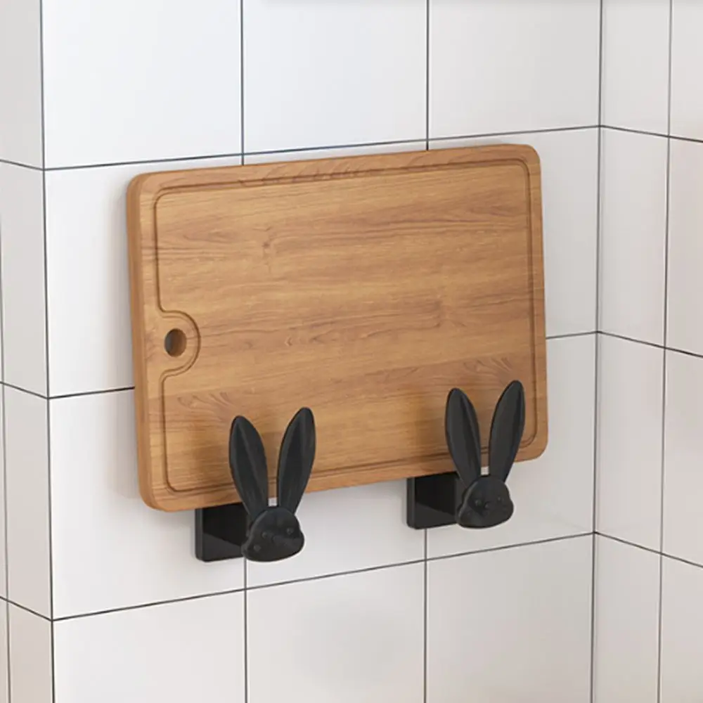 Plastic Rabbit Ear Shoe Rack Wall Mounted Self Adhesive Slipper Storage Rack Non Perforated Slipper Storage Hook Bathroom