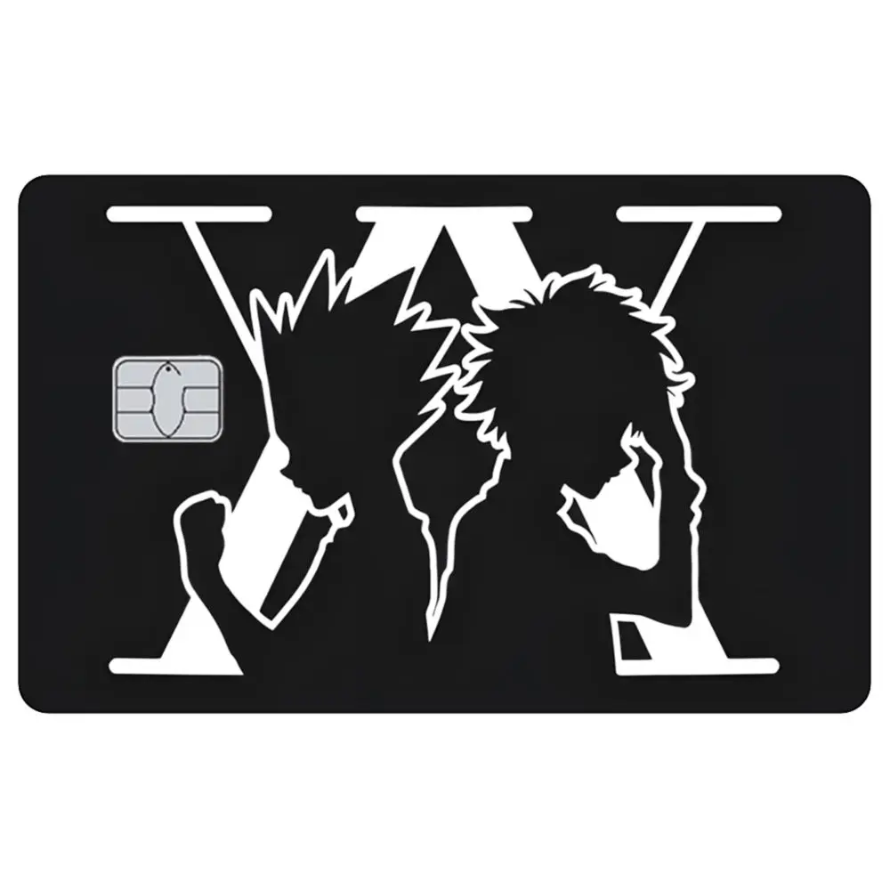 HUNTER×HUNTER أنيمي الكرتون بطاقة الائتمان ملصقات الجلد Killua غطاء بطاقة الترخيص ملصق رقاقة صغيرة الجانب الأمامي جمع الديكور #4