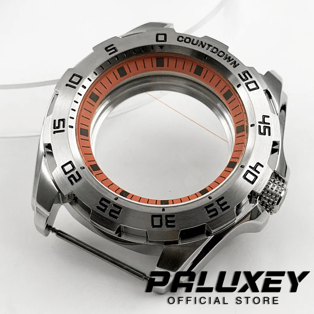 44MM NH34 NH35 NH36 NH38 NH70 NH72 Orange Ring Mechanical Case Modified Watch Case Accessories Precision