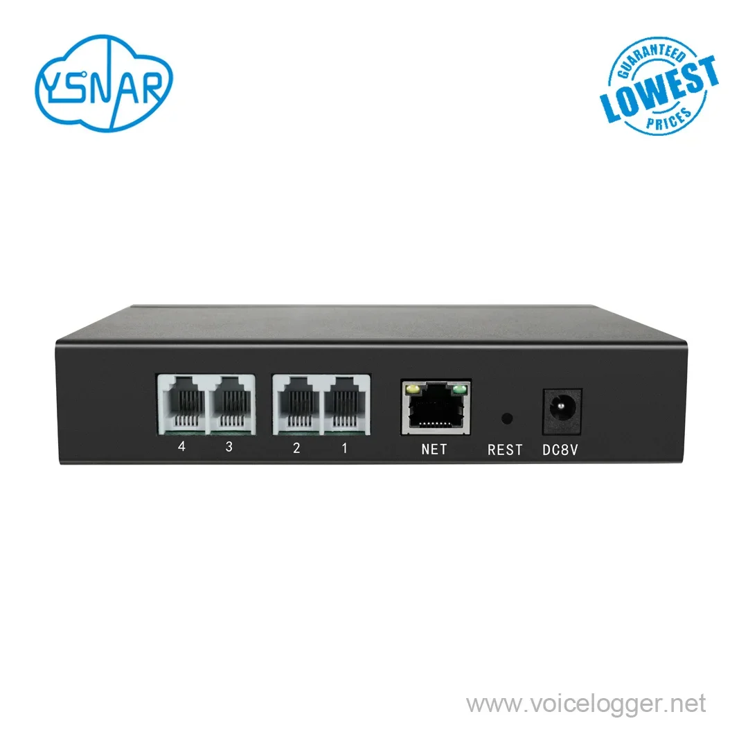 

4-портовое автономное устройство для записи идентификации вызывающего абонента и голоса, 4-канальный стационарный телефонный рекордер, автоматический регистратор вызовов с TF-картой