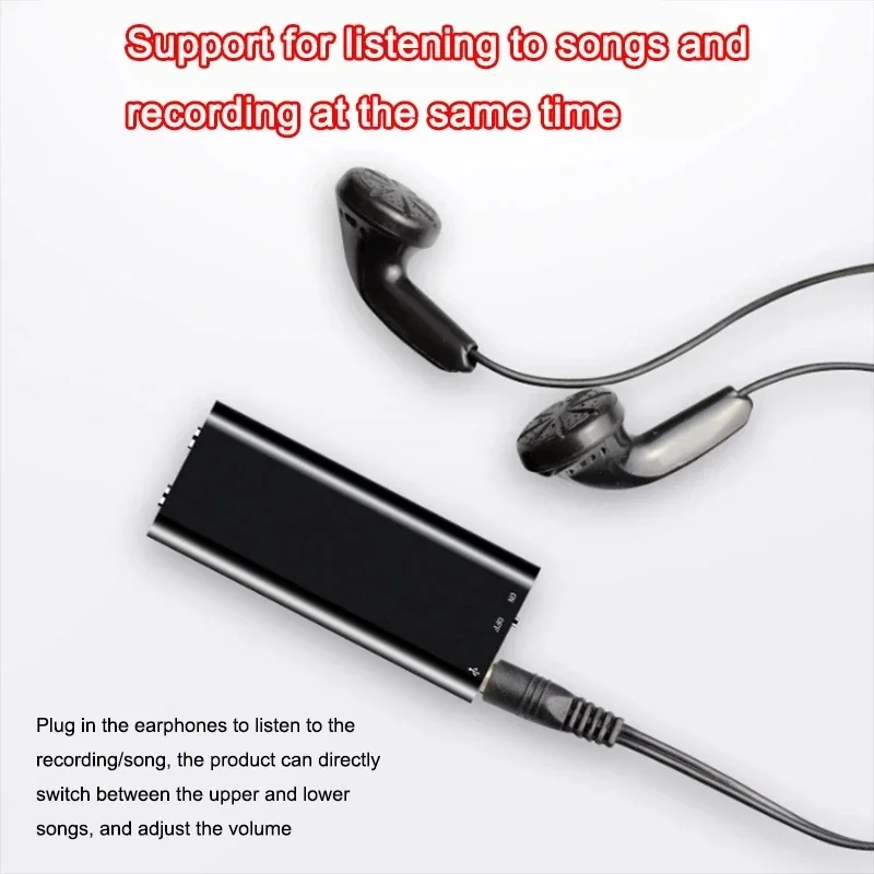 

Ultra Mini Activated Voice Recorder Digtal Sound Record Voice-controlled Intelligent Listen 4-64GB Device Dictaphone MP3 Player