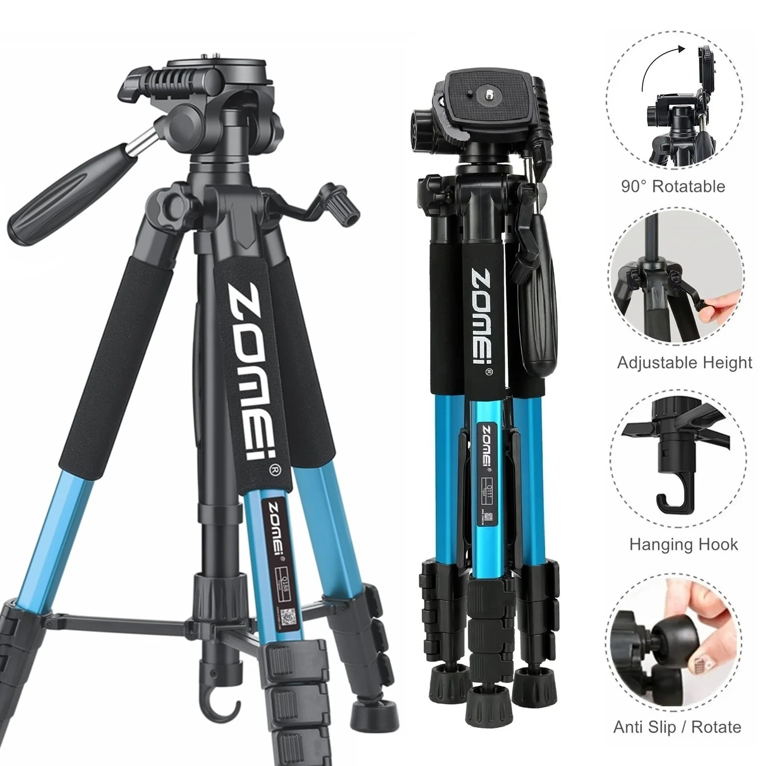 

Zomei Professional Camera Tripod with 360Degree Panorama Head for Mobile Projector Smartphones Webcam Spotlight DSLR Canon Nikon