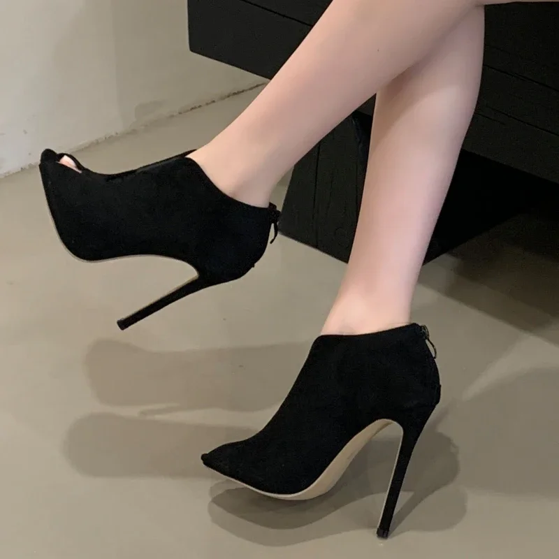 Aneikeh موضة أحذية النساء الصنادل تصميم مثير الجوف خارج اللمحة تو رقيقة عالية الكعب أحذية ربيع الخريف سستة Zapatos De Mujer #2