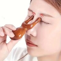 Acupoint Massage Eye and Facial Massager Sandalwood Nose Bridge Massager for Scraping Nose, Clearing Meridians and Stretching