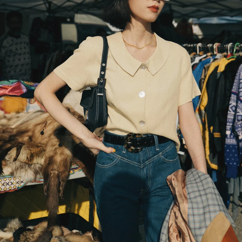 

Женская футболка свободного кроя в австралийском стиле, однотонная, повседневная, для работы, весна 2020