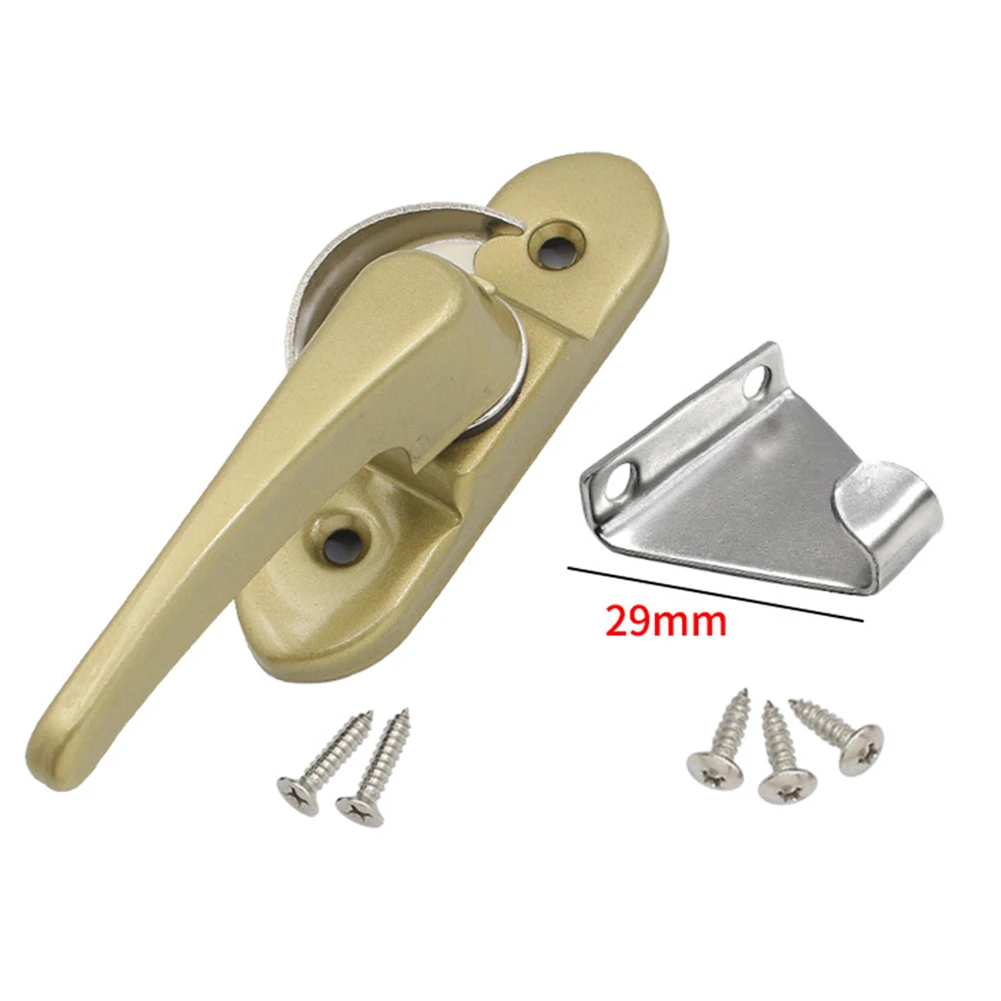 Doors Hasp Windows Lock Anti-theft Children\'s Crescent Lock Jammer Sash Push-pull Security Lock Aluminum Alloy